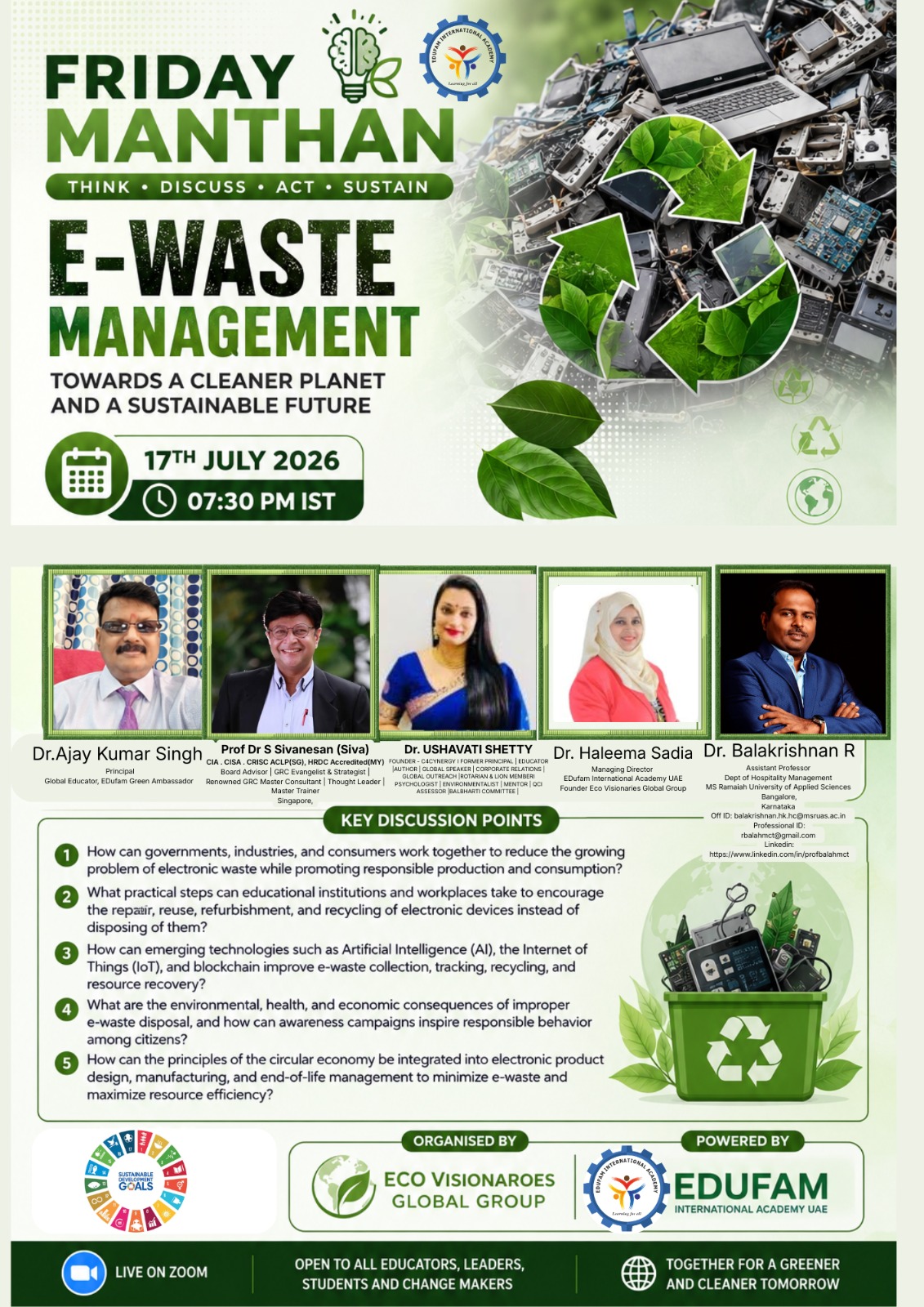 Sustainable Lifestyle – Live Talk Show